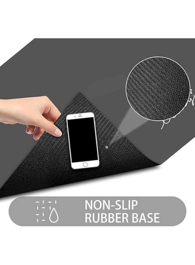 Bathroom Carpet, Non-slip Bath Mat, Strong Water Absorption, Durable, Machine Washable, Suitable for Shower Room, Toilet. Non-slip, Quick-Drying Mat for Bathroom and Kitchen. Soft Texture, Washable Bathroom Pad, 40*60cm Dark Grey - Image 5